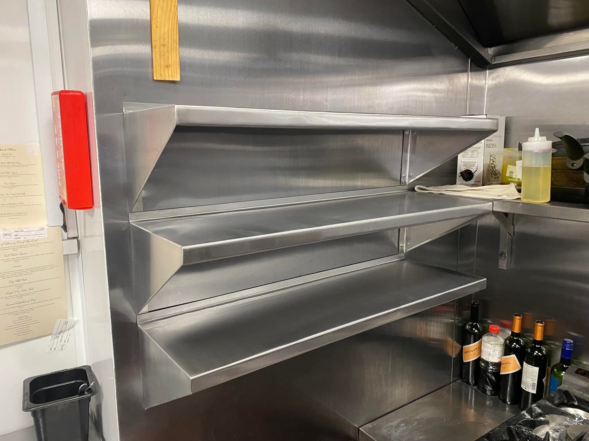 Stainless steel shelving project